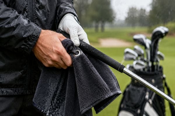 golf towel usage