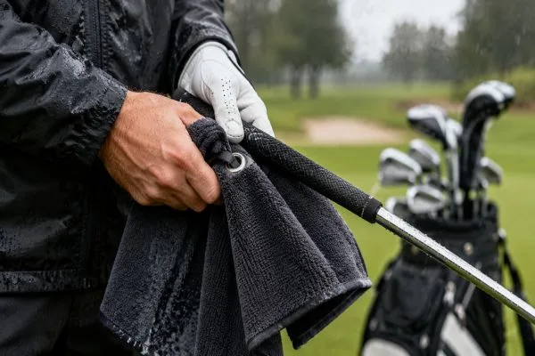 golf towel usage