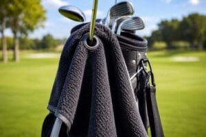 middel hole of golf towel