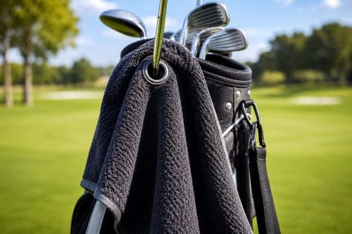 middel hole of golf towel