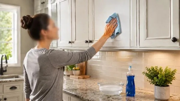 How to Clean Kitchen Cabinets with Dawn Dish Soap